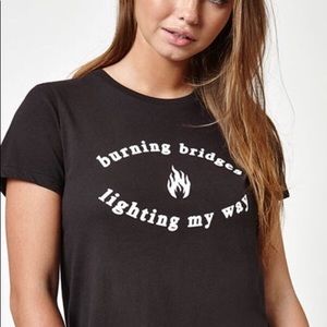 LA Hearts burning bridges Tee